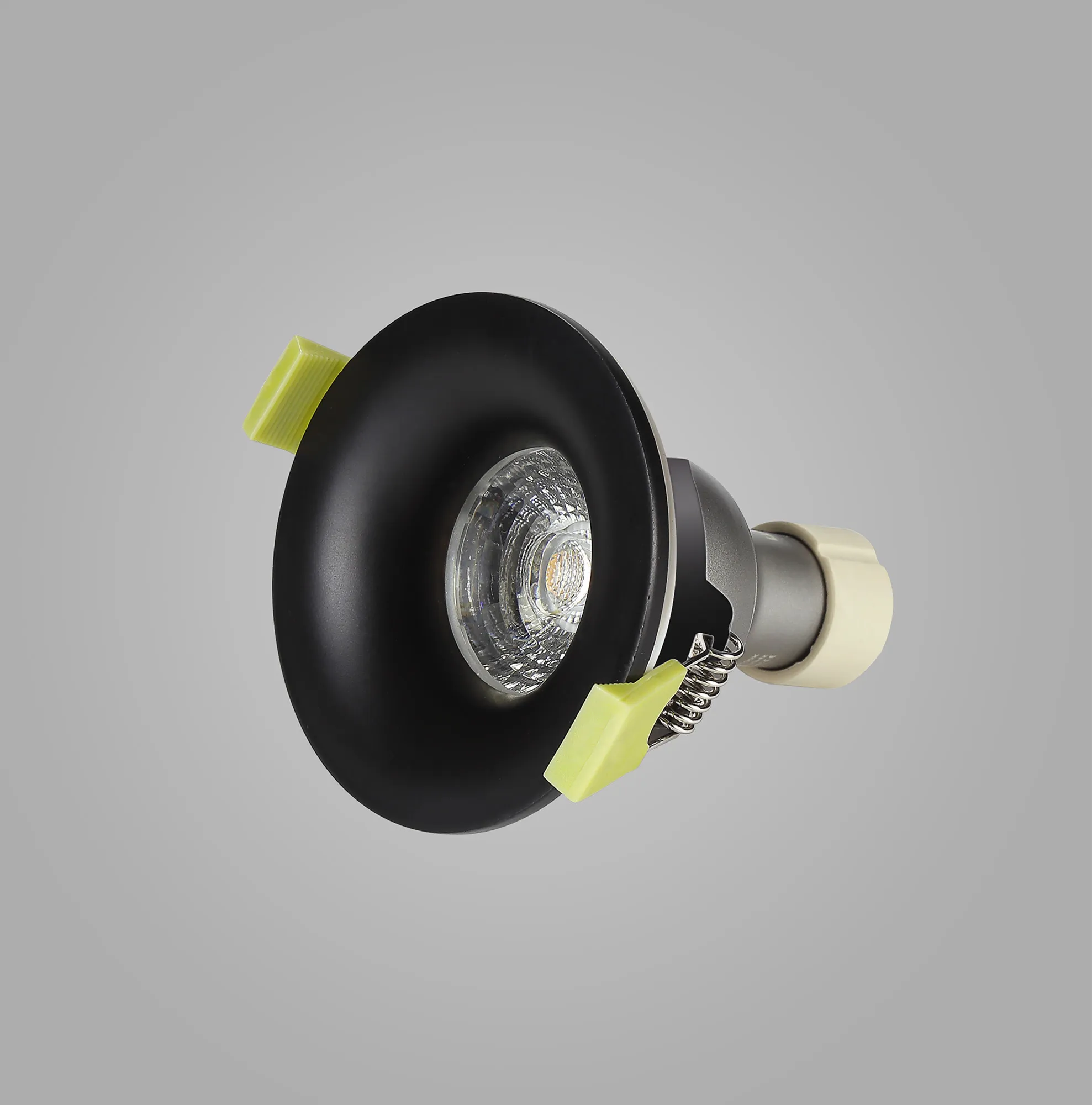 Bruve GU10 Recessed Round Matt Black IP65 Downlighter, Cut-Out 68mm DX200401  Dlux Bruve IP65
